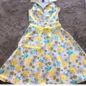 Scarlett cotton summer A line sleeveless collar floral summer dress 5/6